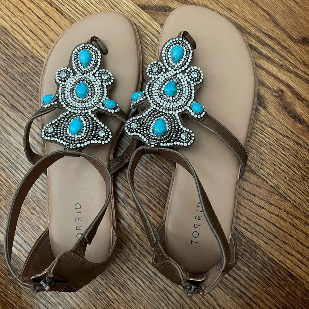 Torrid Turquoise sandals
